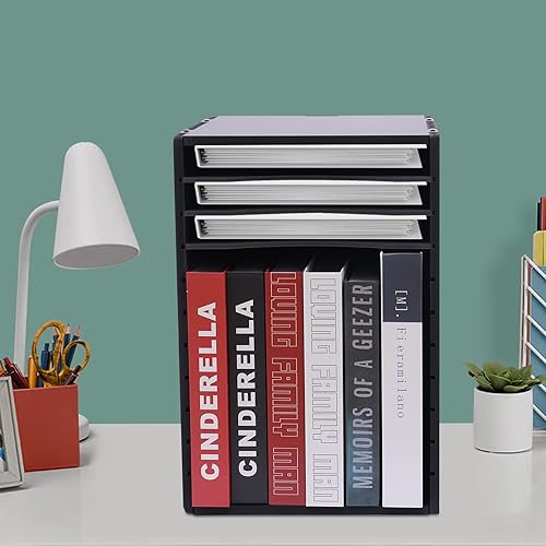 Miniatura 8 de Clasificador vertical de escritorio con 11 ranuras, organizador de archivos vertical, organizador de documentos de PVC con 11 compartimentos