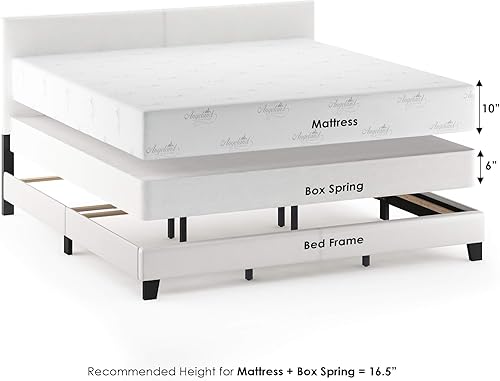 Miniatura 63 de Furinno Pessac - Marco de cama tapizado, piel sintética blanca, tamaño individual XL Blanco,Negro -,Glacier,Negro (plain