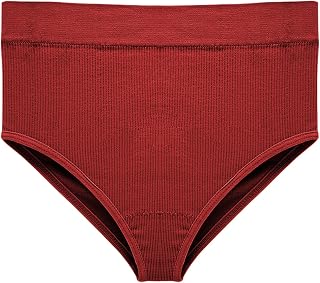 Generic ropa interior mujer,Women's High Waist Ribbed Cotton Briefs, Stretch Soft