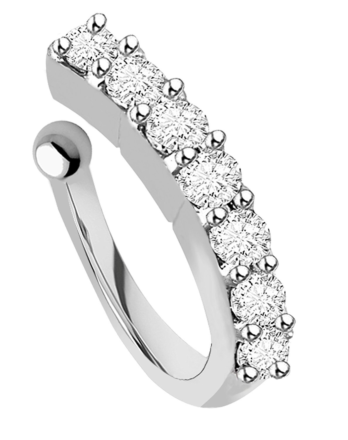 VAMA FASHIONS Silver Clip on Nose Pin without Hole Non Piercing Pressing Nose ring for Women (B07P82X7Z6) Amazon Price History, Amazon Price Tracker