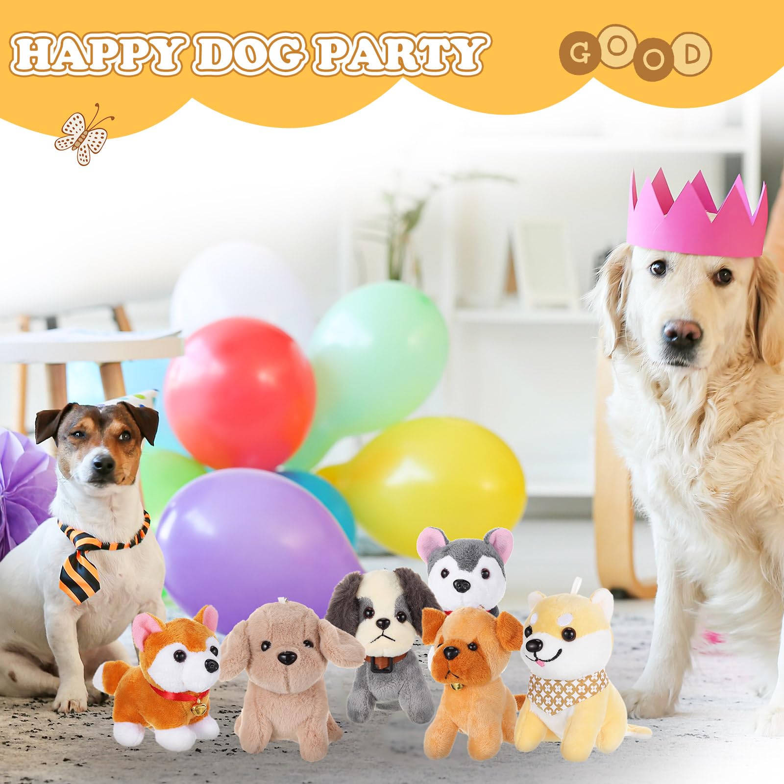 Aoriher 18 Pcs Mini Plush Dogs Bulk Puppy Stuffed Animals Small Stuffed Cute Assorted Soft Plush Toys Doll for Puppy Birthday Party Favors(Cute Dog) - Image 5