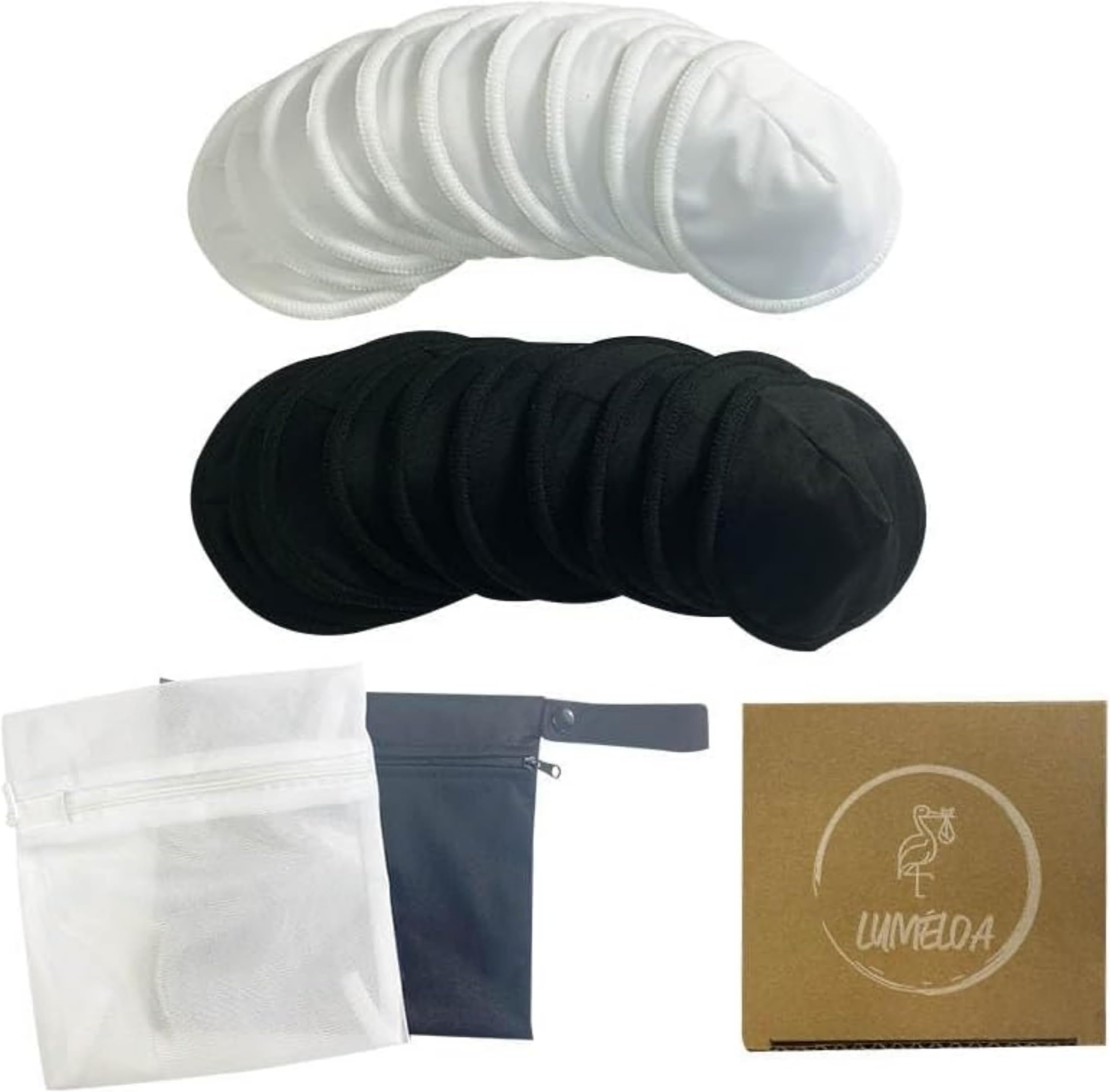 20pcs CoussinetsAllaitement En Fibres De Bambou Organique, Lavables Et