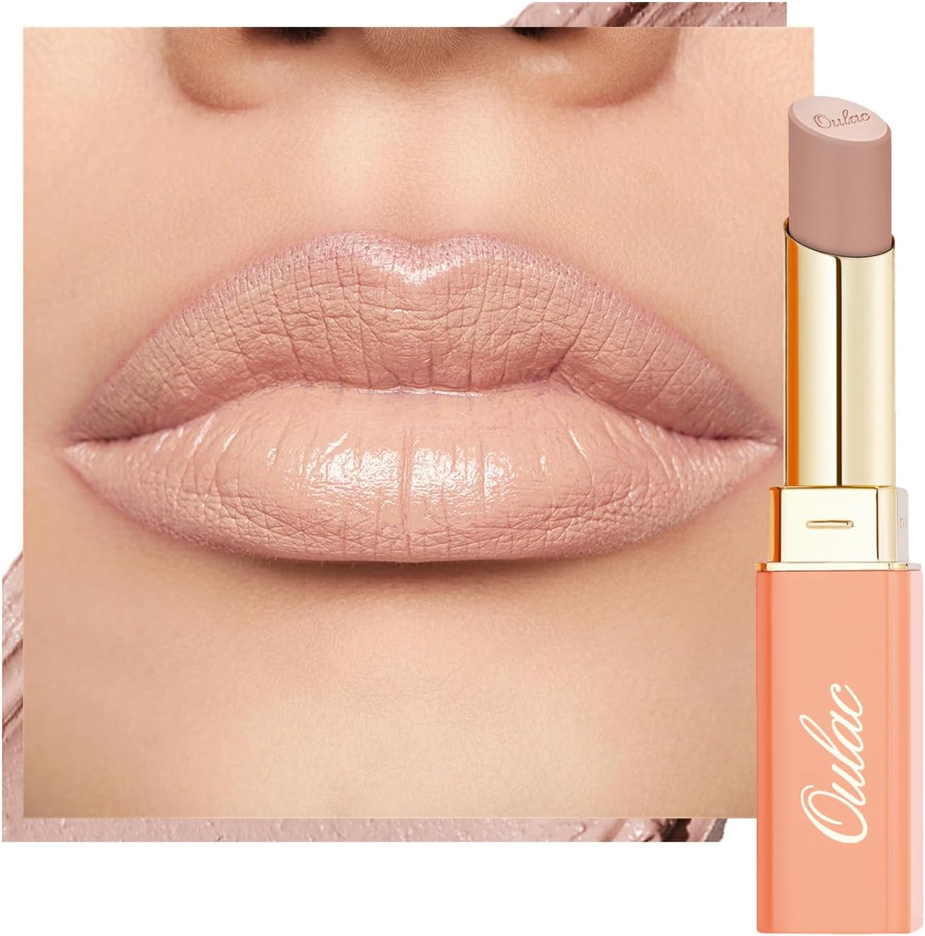 Beige Lipstick for Women, Pale Nude Matte Lip Base, Full Coverage Lip Color, Satin Matte Finish, Cream Texture, Hydrating, Infused with Hyaluronic Acid, Vegan & Clean Beauty 4g SG01 Bare