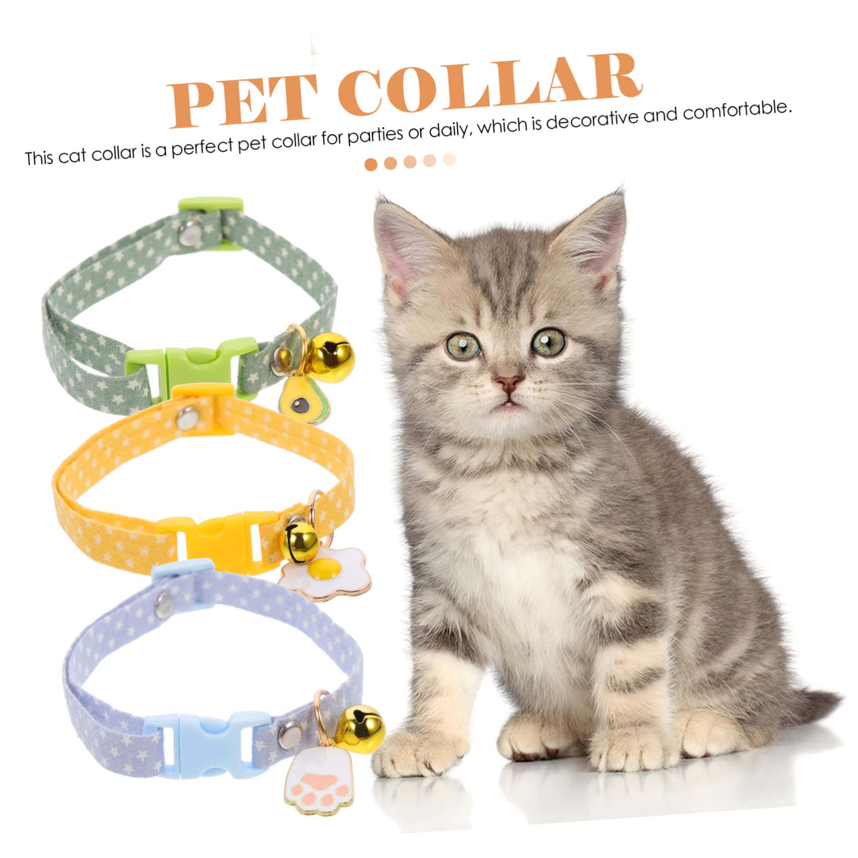POPETPOP 15stücke Katzenhalsband Mit Avocado- Verstellbar Und Für Katzen Und Kleine Hunde Für Täglichen Gebrauch Und Besondere Anlässe