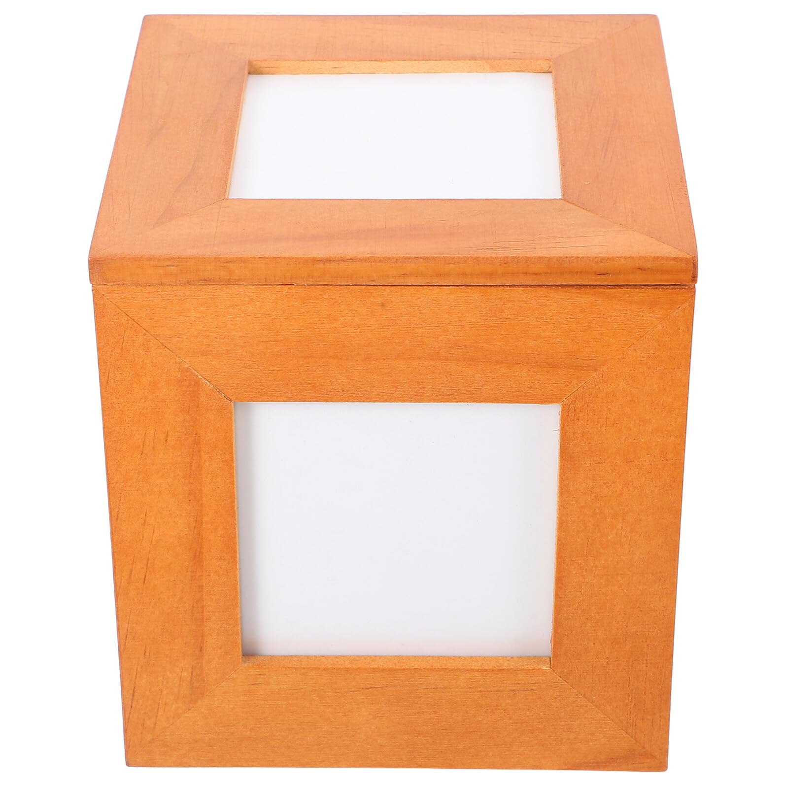 Boîte photo cube en bois grand format cadre amovible bureau