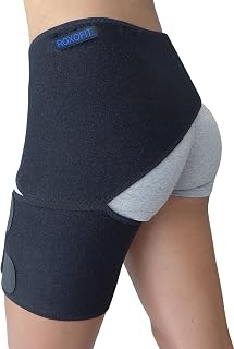Hip Brace for Sciatica Pain Relief, Thigh Injury, Pulled Groin Muscles, Hip Fleхоr Strain, Hamstring Pull, Sacroiliac SI Joint, Sciatic Nerve, Labral Tear - Compression Support Wrap Stabilizer for Men, Women