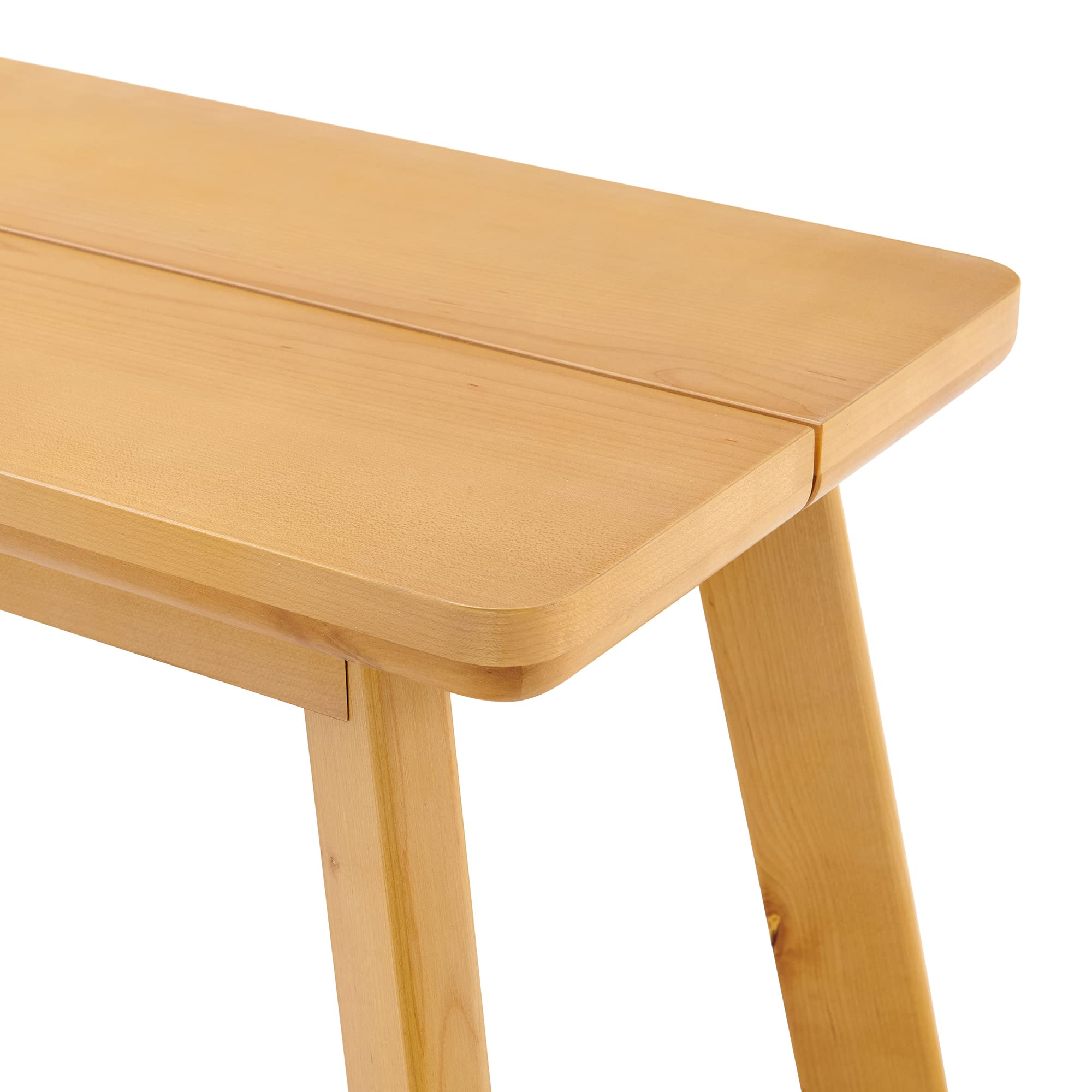 Alaterre Furniture Shelburne Dining Bench – Modern Farmhouse Farmhouse 48-Inch Solid Wood Bench with Maple Veneer Top for Kitchen Table or Dining Room (Warm Natural)