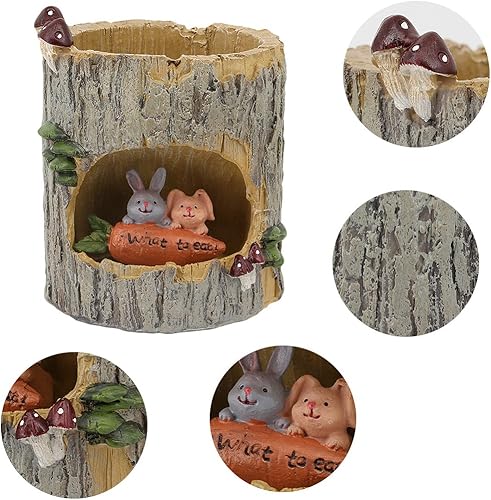 Vista 15 de Segreto Macetas creativas con agujeros de drenaje, jarrón de resina para decoración del hogar para suculentas, flores, cactus, decoración de Erizo