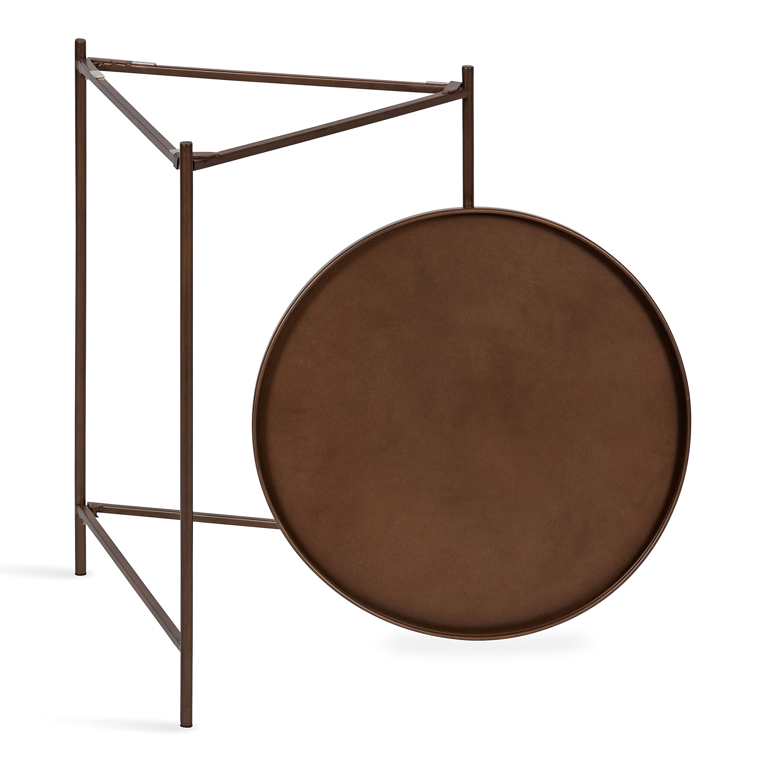 Kate and Laurel Ulani Modern Nesting Side Table; Set of 2; Bronze; Sophisticated Glam End Tables for Storage and Display