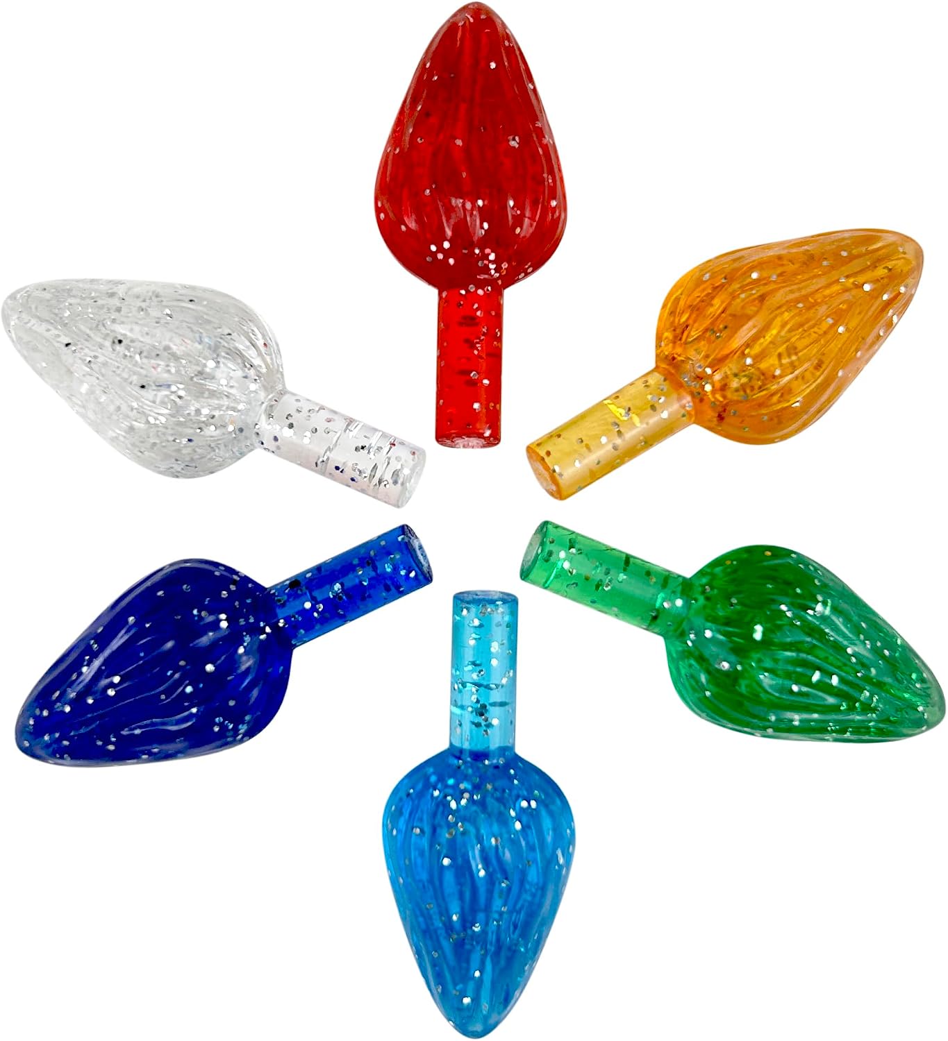 National Artcraft Large Glitter Twist Ceramic Tree Light Ornaments -25/Pack (Multi)