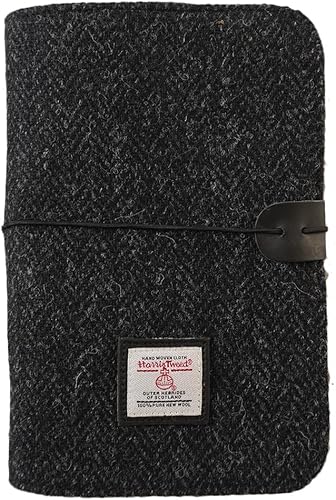 Miniatura 9 de Harris Tweed - Carpeta A6 para cuaderno con 6 anillas, carpeta de presupuesto recargable de tela de lana, papel de repuesto A6 e insertos de agenda,