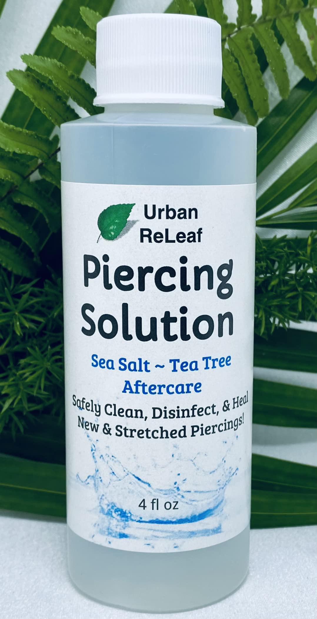 PIERCING SOLUTION ! Healing Sea Salts & Tea Tree AFTERCARE 4 oz, Ready