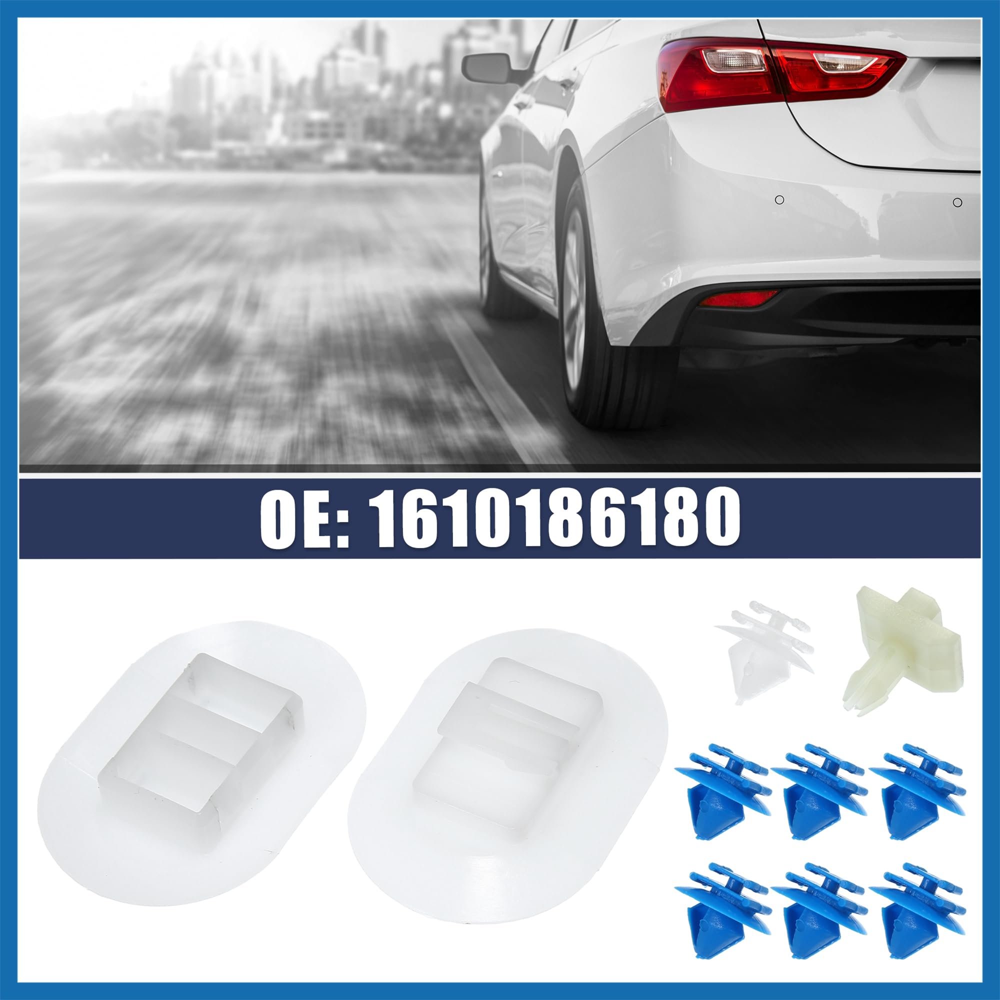 ABSOPRO Auto Gonna Fissaggio Clip Set 10pz Bianco per Citroen DS3