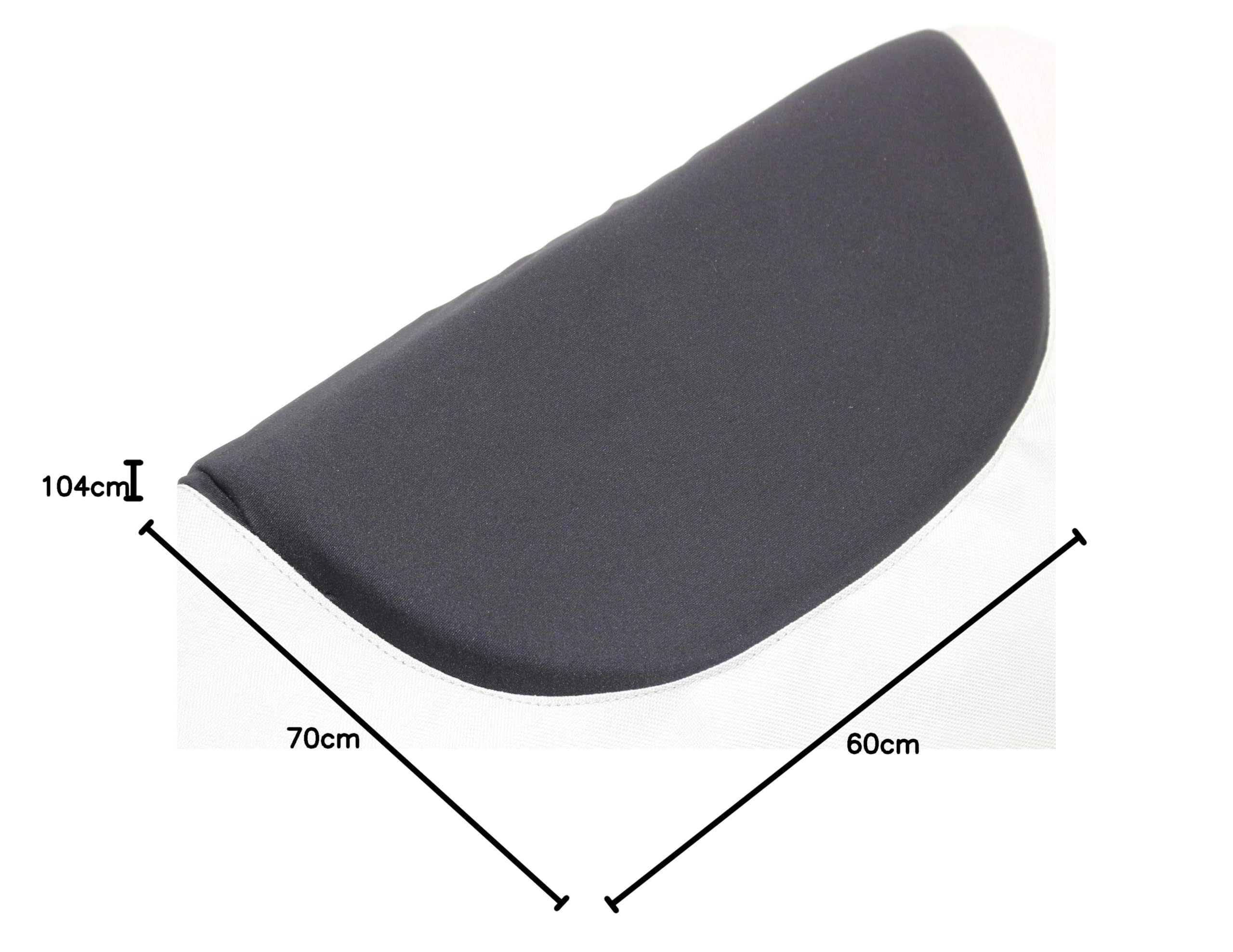 Homecall Silla de jardín plegable acolchada con respaldo ajustable, negro y crema