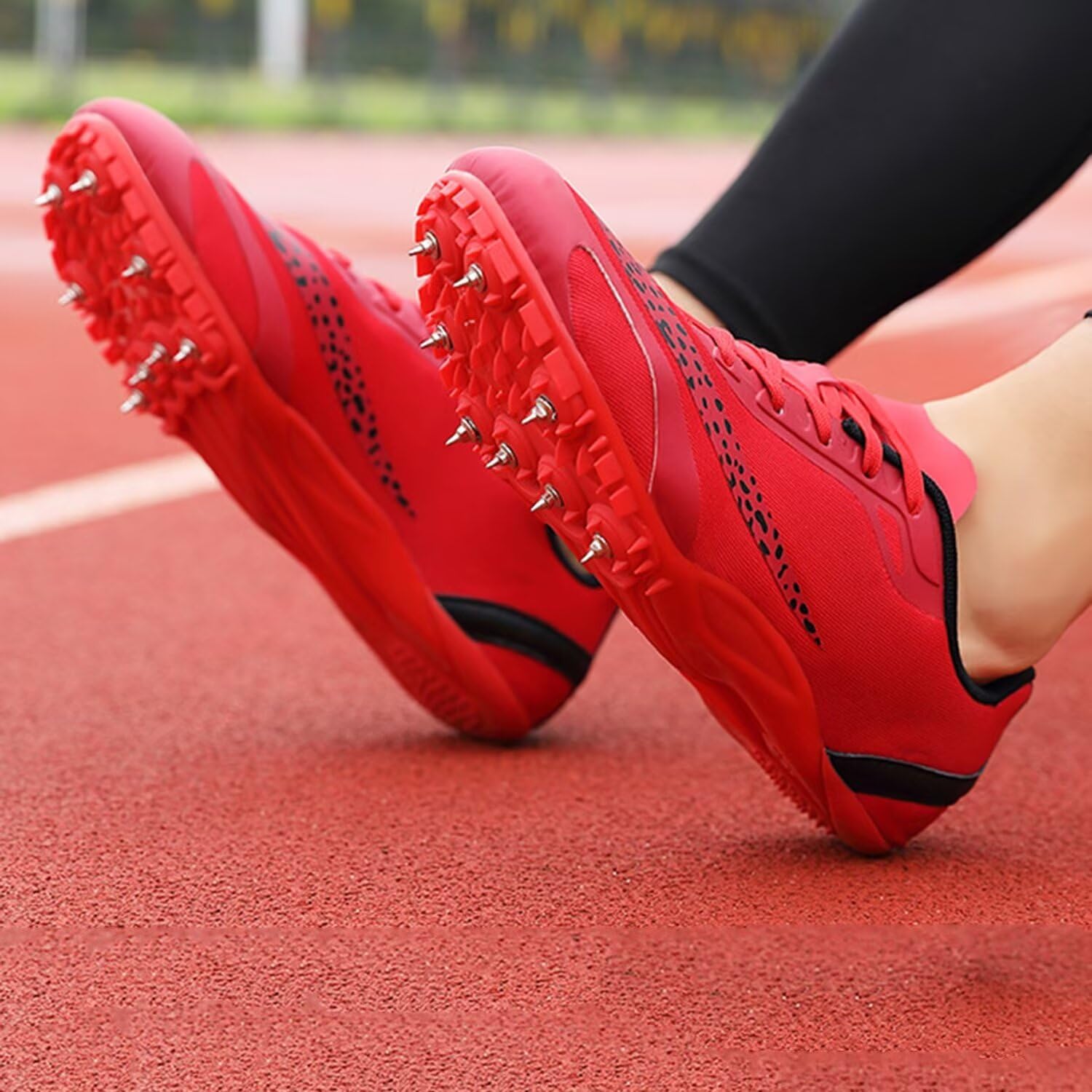 Zapatillas de Atletismo Unisex con 8 Clavos: Zapatillas Profesionales Transpirables para Correr, Saltar y Sprint para Hombres y Mujeres, para Deportes Profesionales y de Velocidad