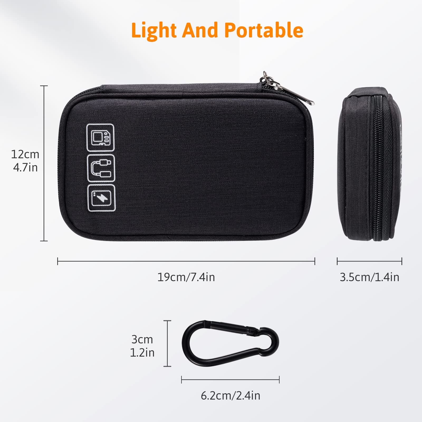 OrgaWise Sac Électronique Multifonctionnel Sac Câble Portable