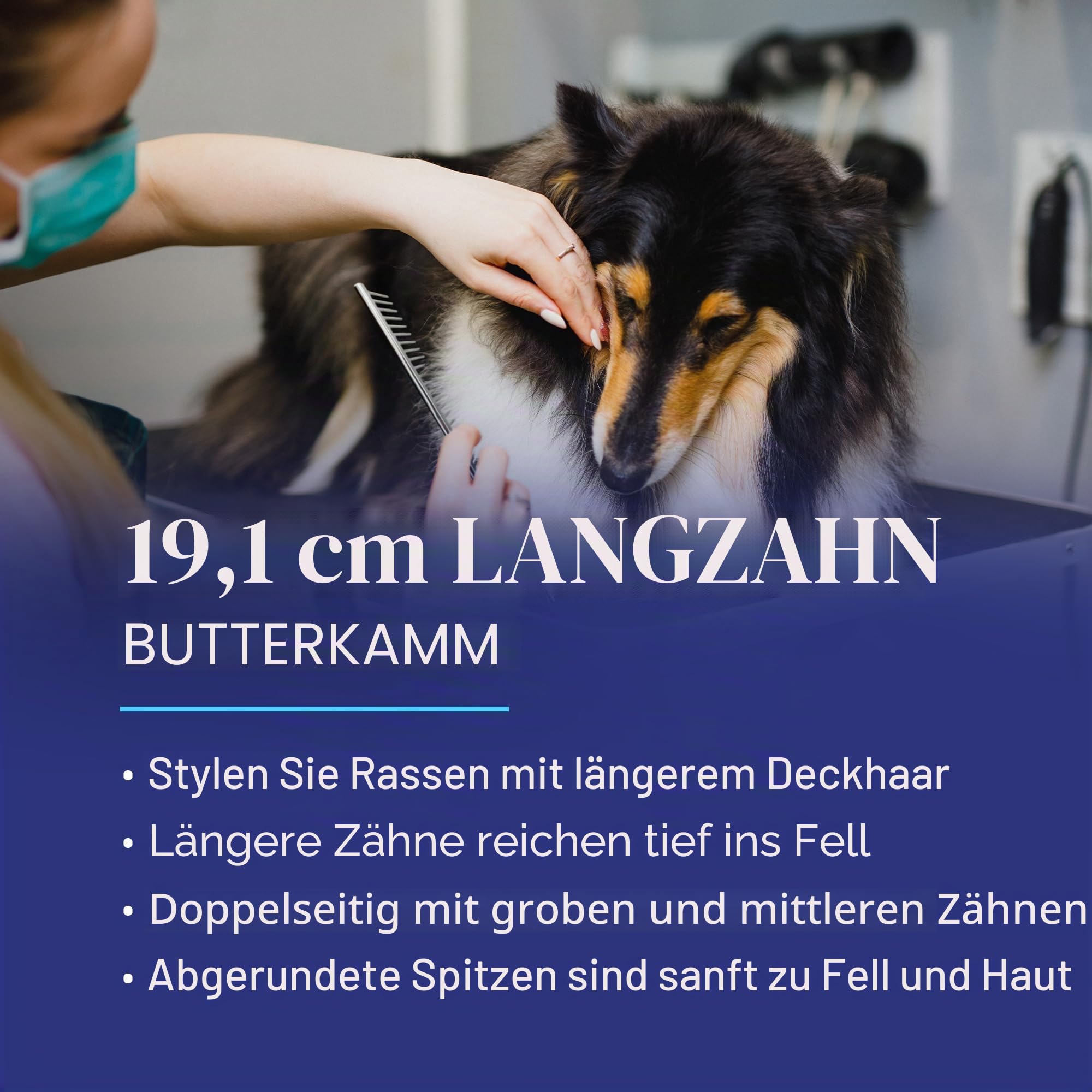 Chris Christensen 005 lang Zahn feine/grobe buttercomb