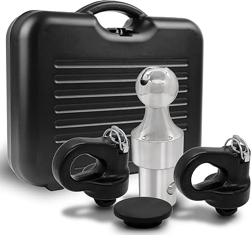 60639 - Juego de bolas de enganche de cuello de cisne con sistema de disco, compatible con Ford F250 F350 F450 2013-2026, Chevrolet Silverado