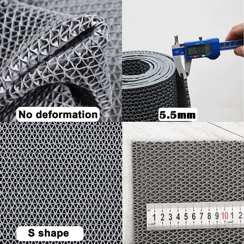 Drainage Bodenmatte PVC Duschmatte 5mm Dicke, rutschfest Kommerzielle Matte, Antirutschmatte Duschmatte Mesh Hohlmatte for Nassbereich Küche Schwimmbad Waschraum Restaurant,0,9-1,4m, 1-20m,(1.4*20m)