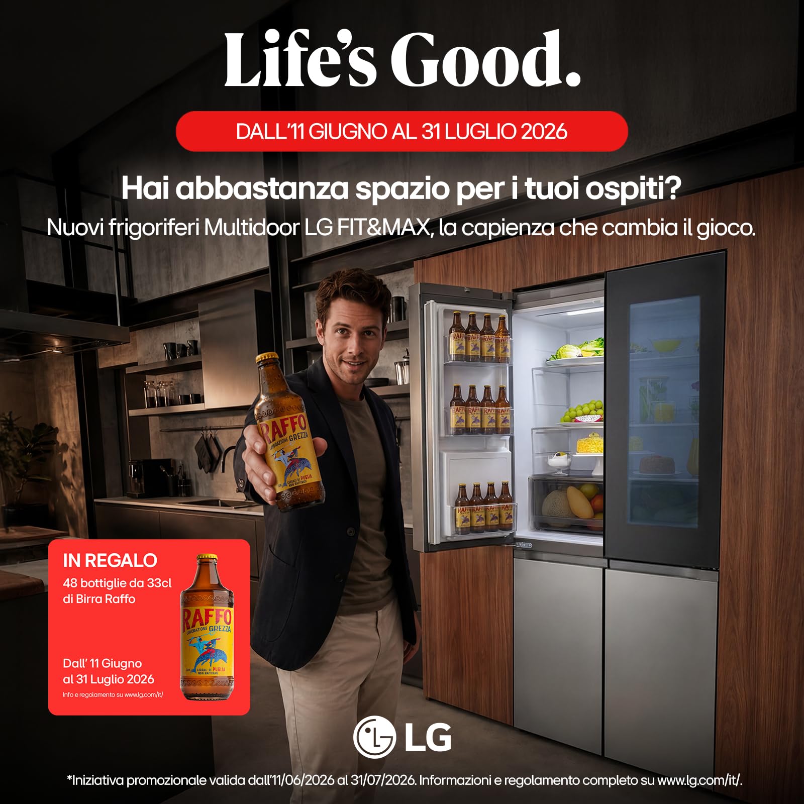 LG GMG860EPBE Frigorifero Slim Multidoor InstaView, Classe E, 638L, Wi-Fi, Door e Linear Cooling, Frigo con Dispenser Acqua UVnano senza allaccio, Metal Fresh, Frigorifero Nero Opaco