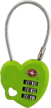 MoDA Travel Easy to Use- TSA Recognized Resettable Combination Lock Luggage Travel Lock-Lime