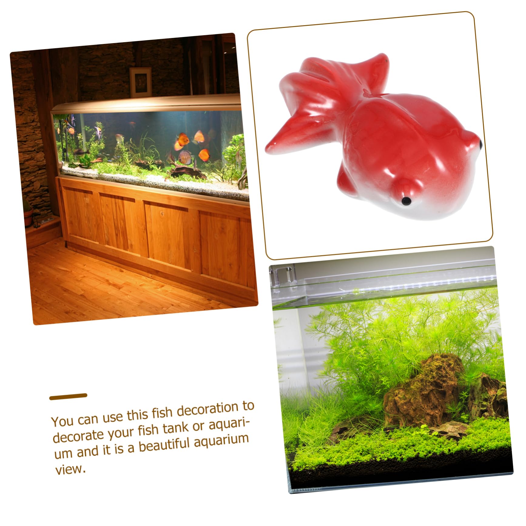 Cabilock 4 Piezas Baratijas De Cerámica Decoraciones De Peces Flotantes para Peceras Accesorio De Diseño De Acuario Adorno De Peces De Acuario Modelo De Falso Pecera Estatuilla Animal