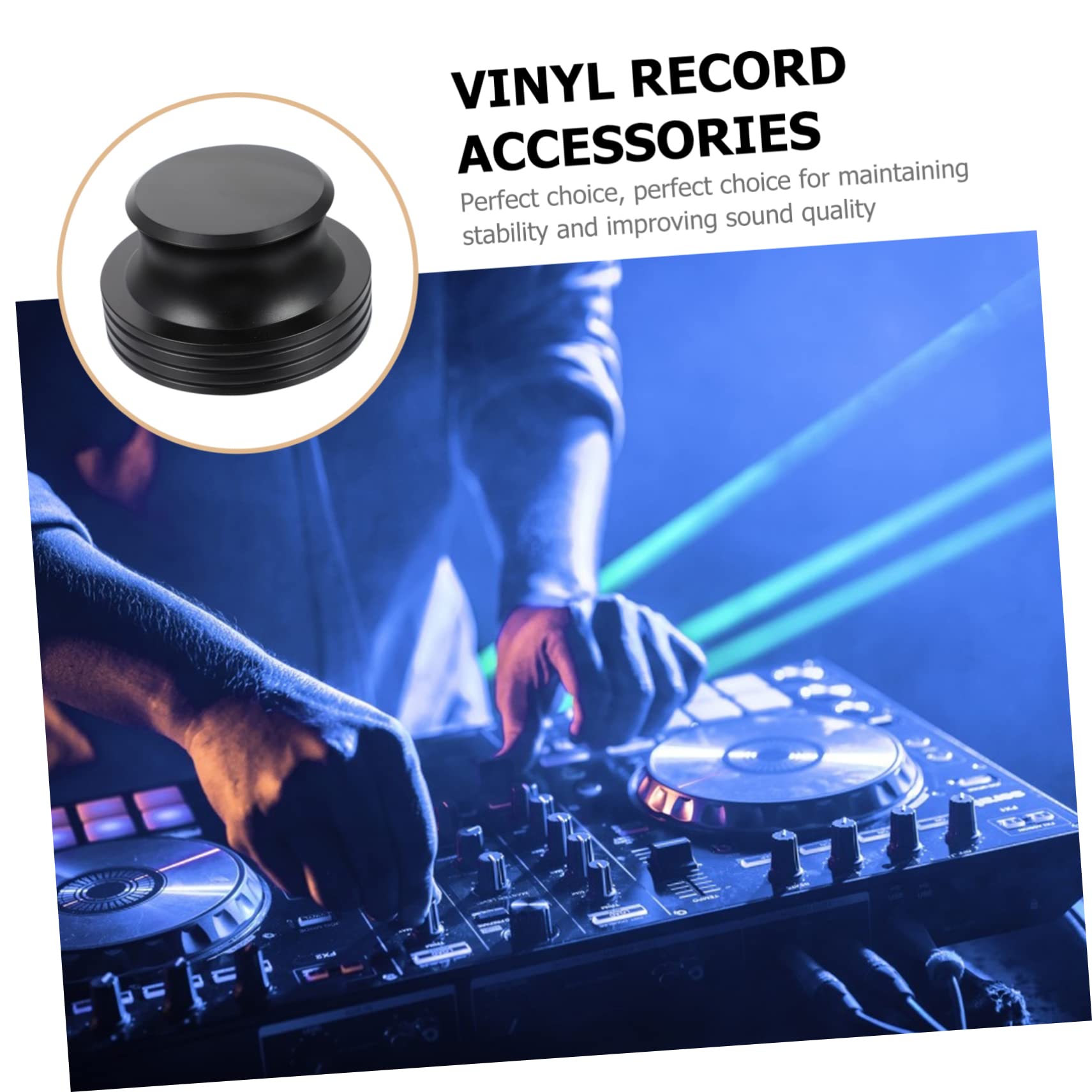 SHINEOFI 1pezzi Stabilizzatore Per Dischi in Vinile in Alluminio Resistente Anti-vibrazione Mantiene Del Giradischi Migliora La Qualità Del Suono