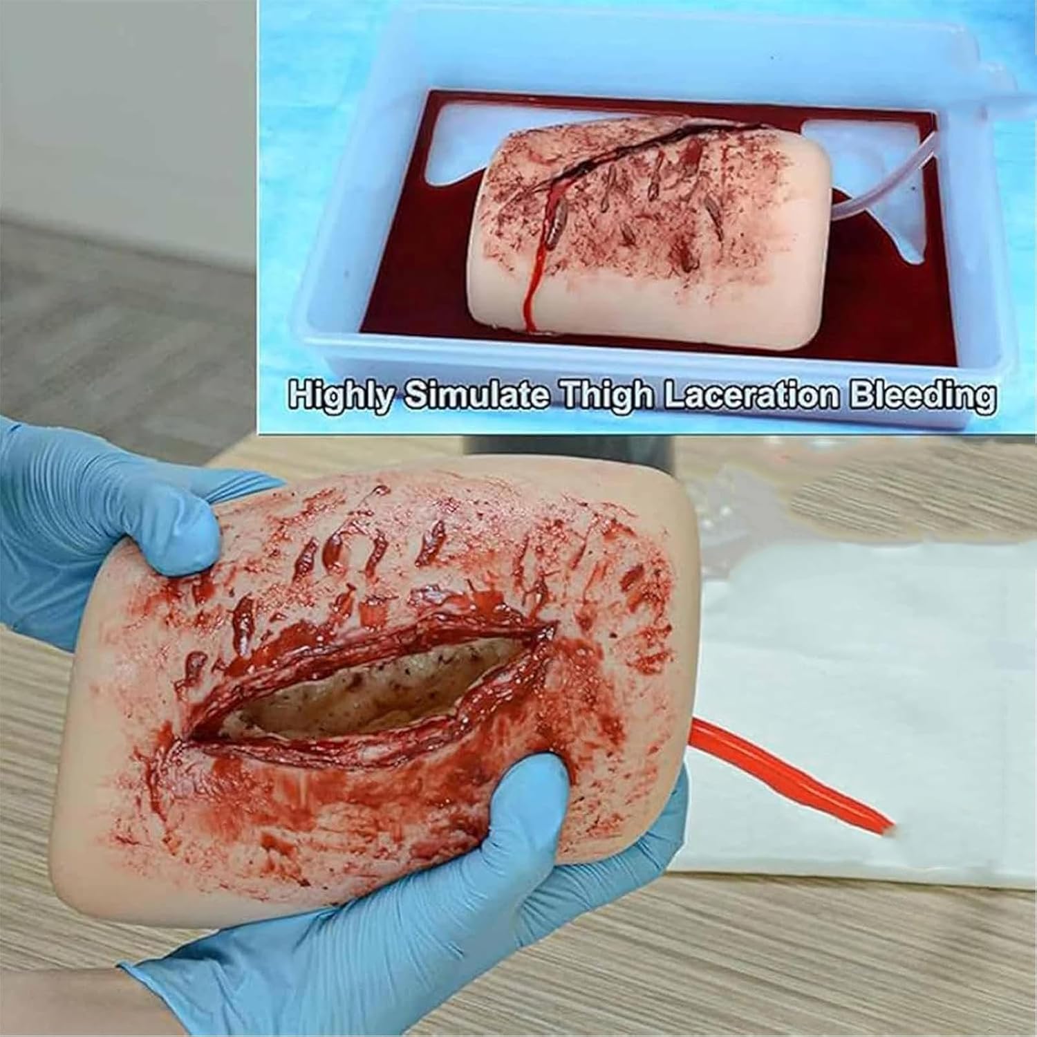 Entrenador De Vendaje para Heridas En El Muslo, Simula Modelos De Entrenamiento para Vendajes Y Torniquetes, Material De Silicona Y Reutilizable, para Clases De Formación Médica