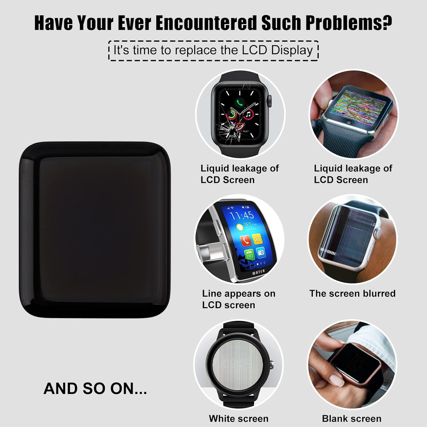 Back Cover Glass Heart Rate Part Connector +NFC Compatible with Apple Watch SE 44mm with Tools (Only for GPS)
