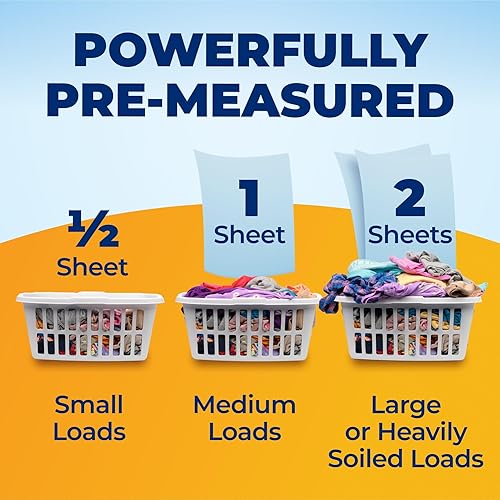 Miniatura 9 de ARM & HAMMER Power Sheets - Detergente para ropa, aroma Fresh Breeze, sin ensuciar, ligero y apto para viajes, 35 unidades, hasta 70 cargas pequeñas