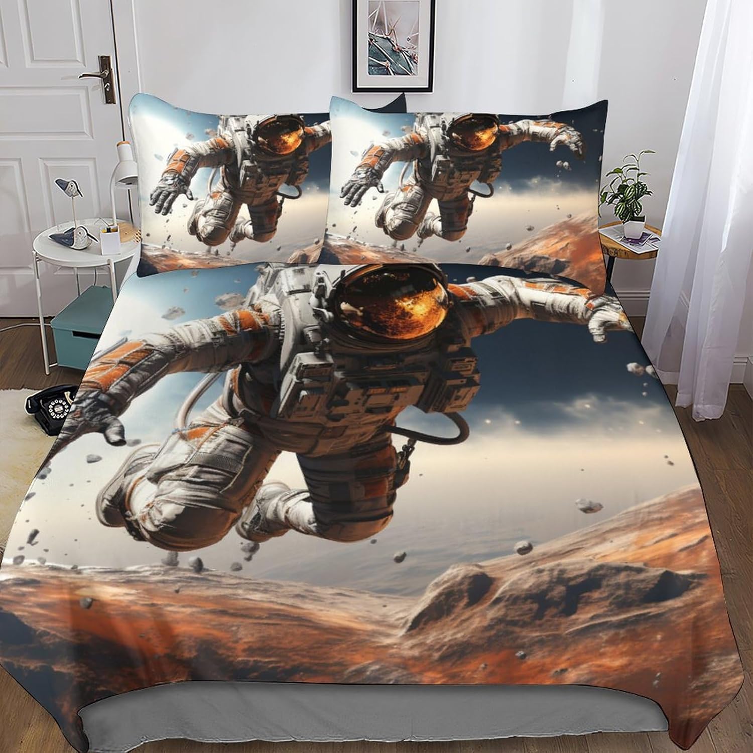ITomen Astronaut Daddy. 3D Printed Bedding Set Duvet Covers Girls Boys