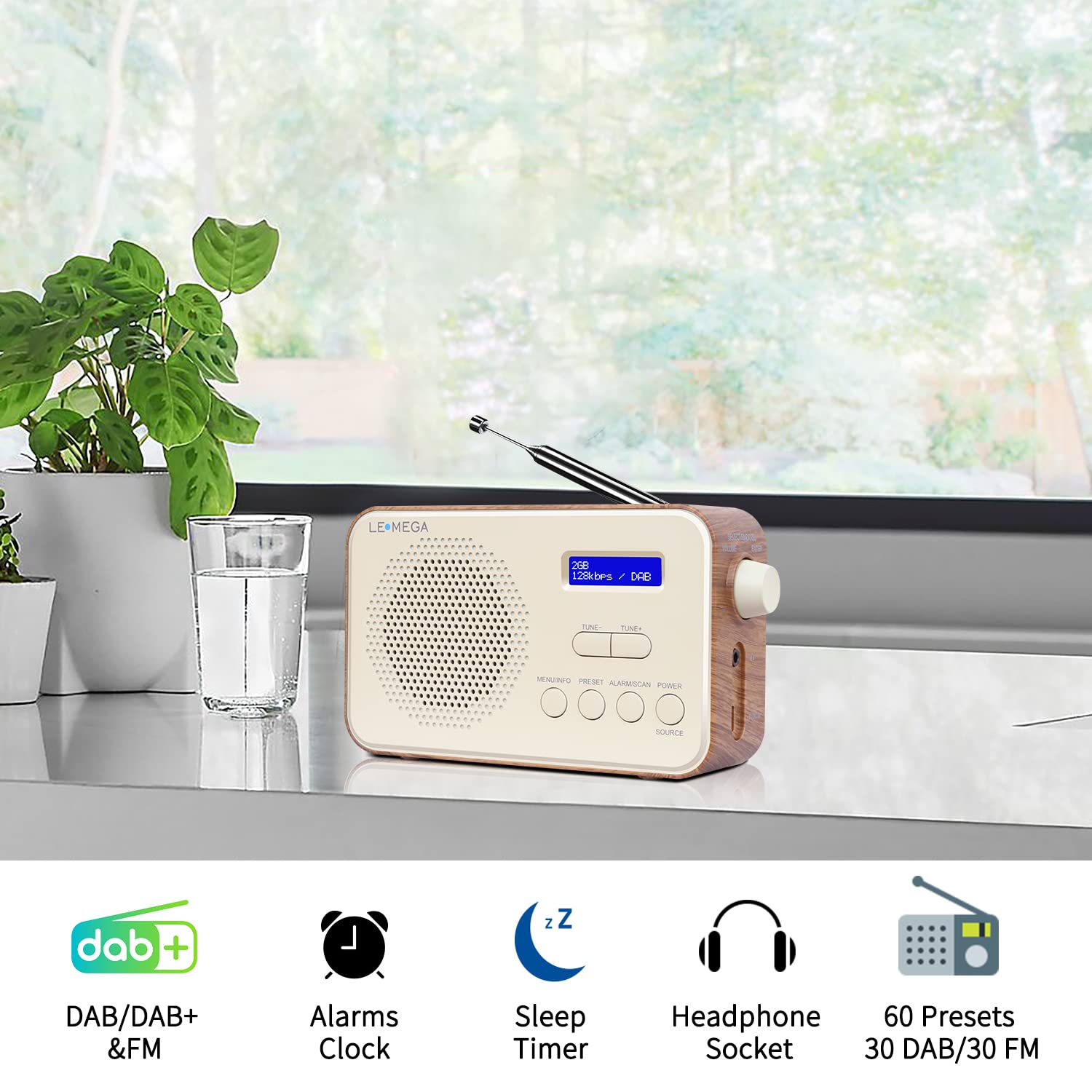 Buy LEMEGA PR2 Portable DAB/DAB+ and FM Digital Radio,Personal Small