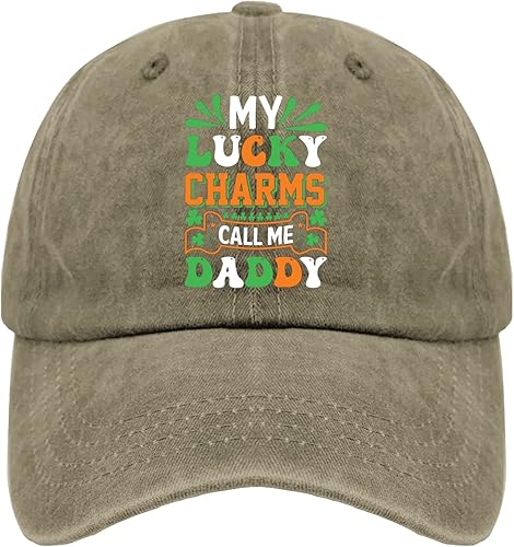 Miniatura 8 de Sombreros My Lucky Charms Call Me Daddy Dad Sombrero para hombre, divertido sombrero ajustable