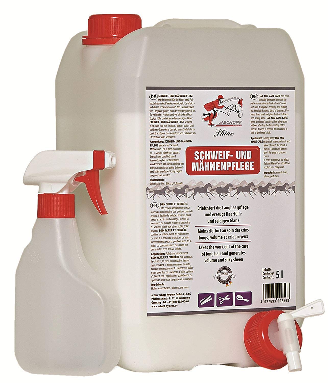 Schopf 301178 Schweif und Mähnenpflege für Pferde, 5 l