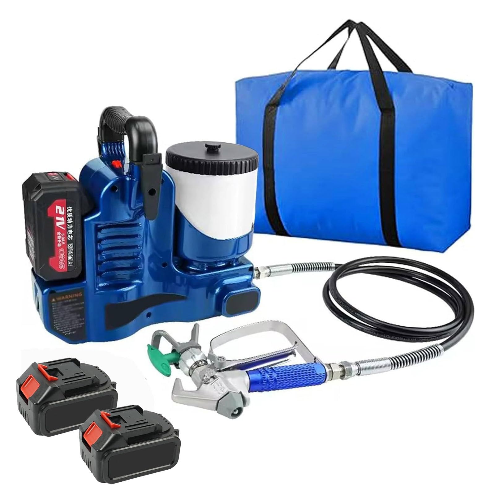 Spruzzatore di Vernice Senza Fili Multiuso, Motore Senza Spazzole 550W e 6 Velocità, Tramoggia 1200mL, Pistola a Vernice Portatile Senza Aria per Mobili, Parete, Recinzione, Armadio, Ponte