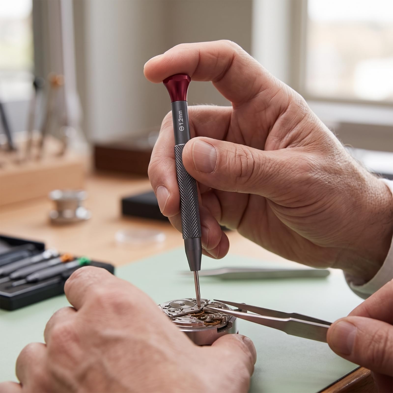 8 Stück Uhrmacher Schraubendreher set Präzisionsschraubendreher Feinmechanik Reparaturwerkzeug Mikroschraubendreher Sechskantkopf für Sanftes Drehen