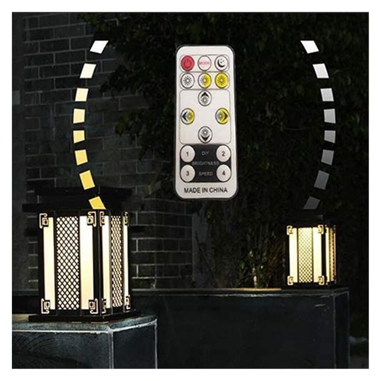 Luce del cortile Luce pressofusa Lampada a palo solare Lampada da giardino creativa retrò Illuminazione Parco Evidenziare Luce del percorso Lampada a pilastro per recinzione Lampada da recinzione