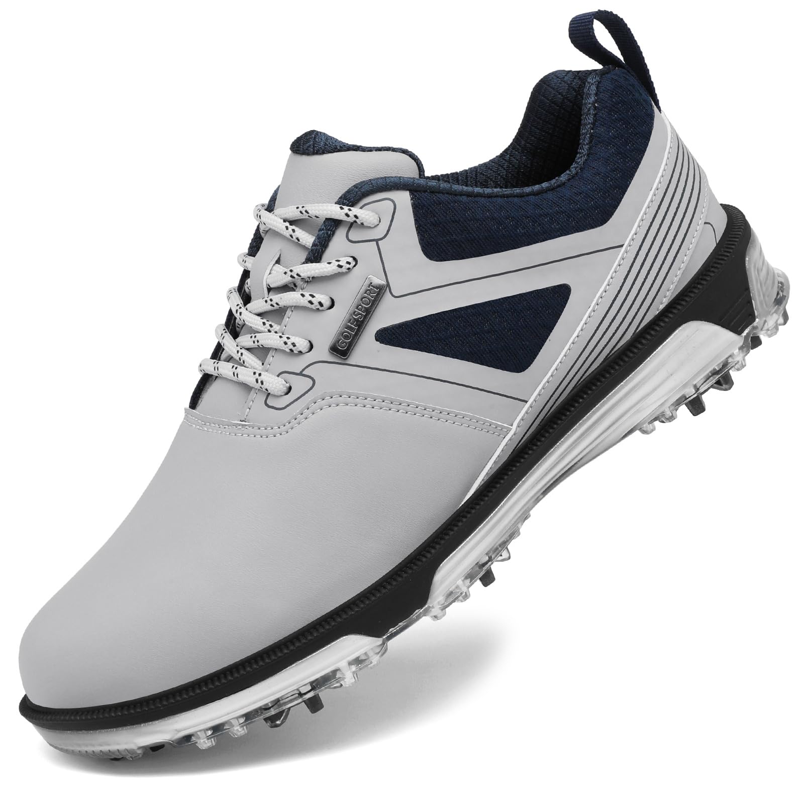ULTIANT Zapatos de Golf para Hombre, Impermeables, Transpirables, Cordones, Zapatos de Entrenamiento
