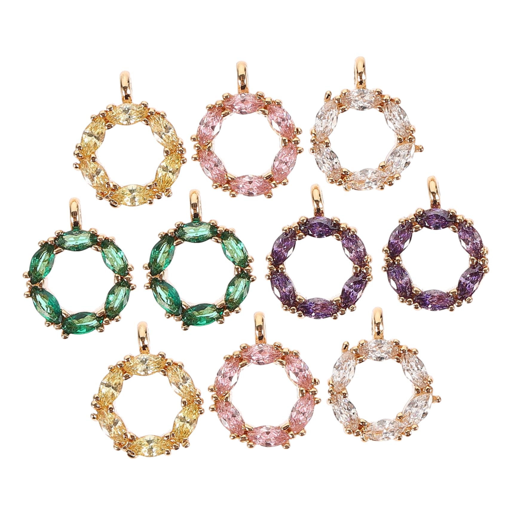 STOBOK 30pezzi Ciondoli Gioielli Fai Da Te Con Strass Per Orecchini Collane e Bracciali Decorazioni Eleganti e Pratiche Per Creazioni Personalizzate