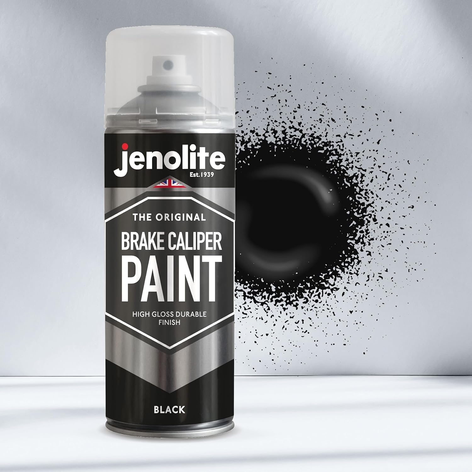 JENOLITE- Bremssattellack Schwarz. Bremssattelfarbe. Hitzefester Thermolack für Bremsklötze am Auto bis 300°C. Inhalt: 400ml