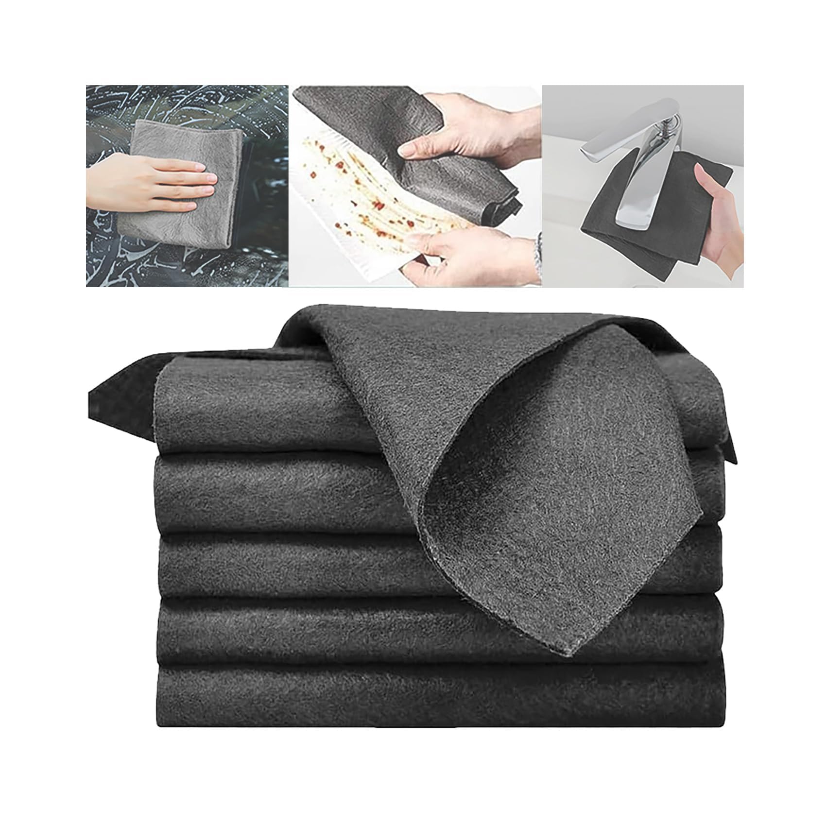 VFUX Streak Free Cleaning Rag, Thickened Magic Cleaning Cloth, Microfiber Streak Free Magic Cleaning Cloth Reusable All-Purpose Cleaning Rag Towels (