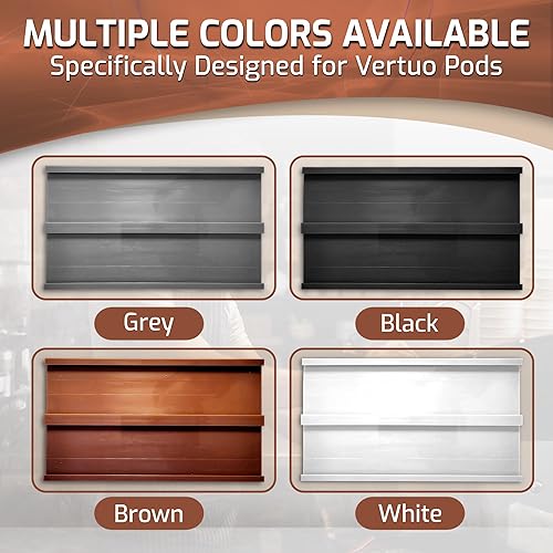 Miniatura 4 de Vertuo Pod Holder  Under Cabinet or Wall Mounted Storage for Pods  Minimalist Design to Declutter Your Kitchen  MADE IN USA (Gray)