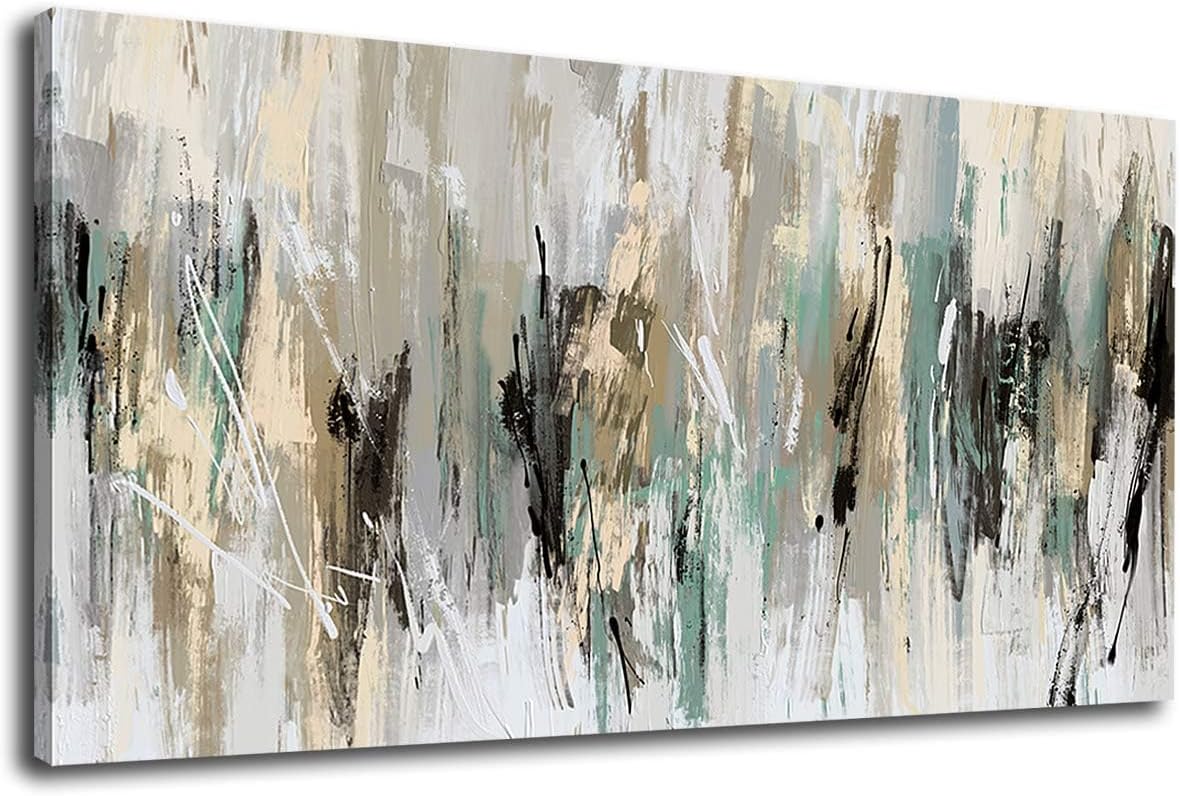 tigeridge Abstract Wall Art Grey Modern Canvas Pictures Contemporary Canvas Artwork for Bedroom Living Room Bathroom Kitchen Office Home Wall Decor Framed Ready to Hang 29 x 58