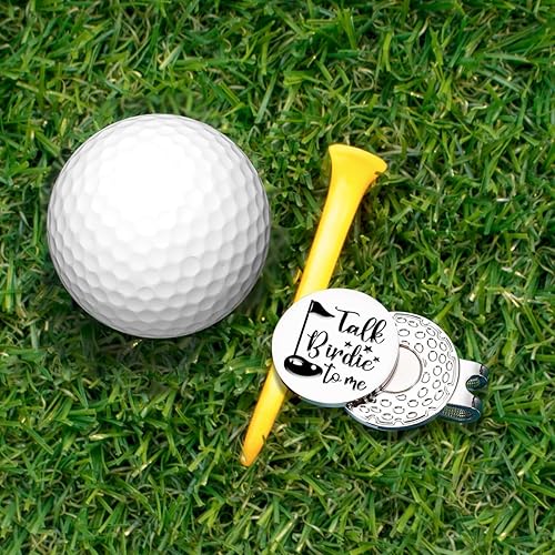 Miniatura 6 de Marcador de pelota de golf Talk Birdie to Me con clip magnético para sombrero, accesorios de golf divertidos y regalos de golf para hombres,