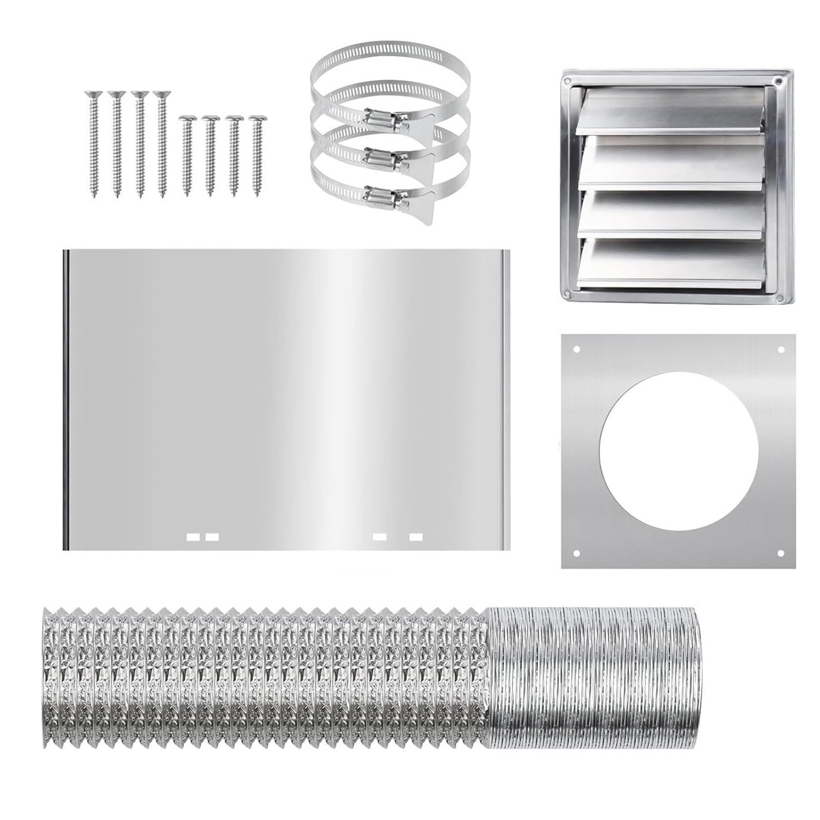 4Inch Dryer Wall Ventilation Duct Kits Dryers Vent Hose Connectors Wall Ducting Set Efficient Airflows Management for Air Circulation