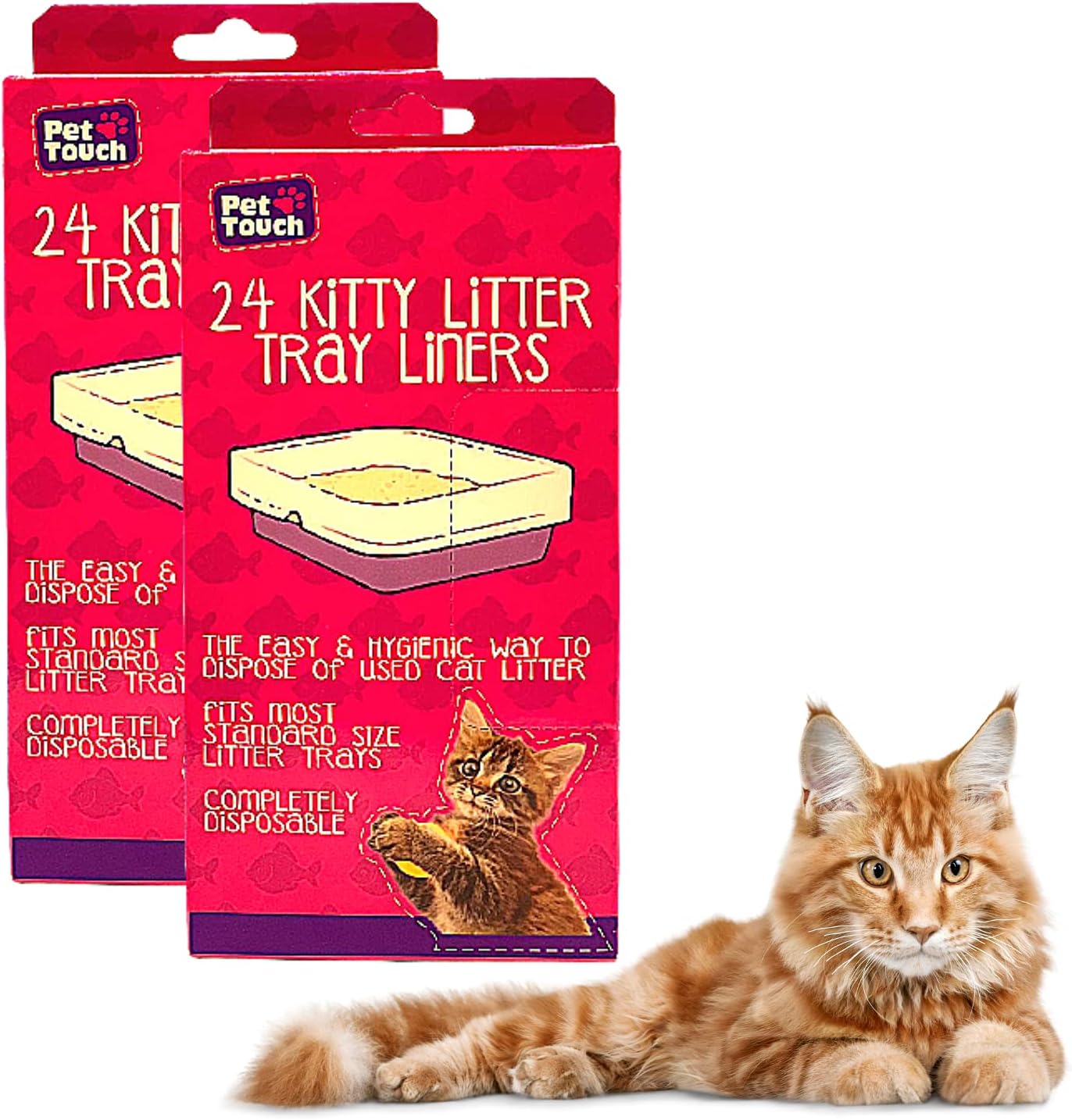 Cat Litter Tray Liners Hygienic Disposable Standard Size for Litter Box