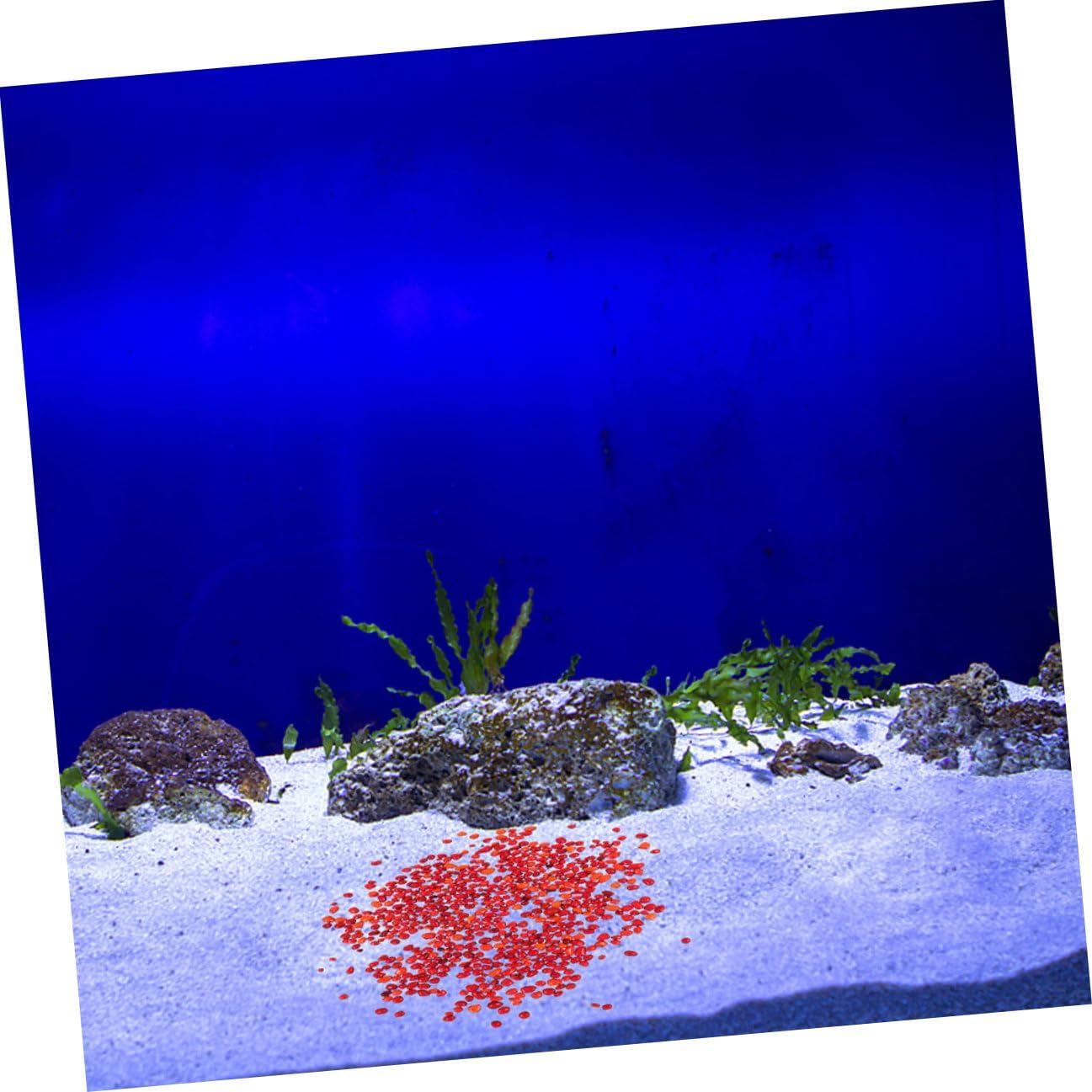 Uonlytech Aquarium Gravel Bulk Landscaping Gravels 2-Set Natural Colored River Pebbles for Fish Tank Decoration, 250g China Red + 250g Amber Substrate for Terrarium and Aquarium Supplies