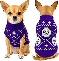 Suéter de Tricot para Cachorros e Gatos Roupinha de Lã Macia Tamanho M (Raças Pequenas) (PANDA AZUL, M)