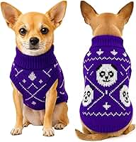 Suéter de Tricot para Cachorros e Gatos Roupinha de Lã Macia Tamanho M (Raças Pequenas) (PANDA AZUL, M)