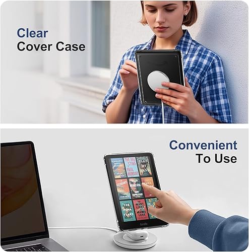 Miniatura 31 de MoKo Funda para Kindle Paperwhite de 6.8" (11ª generación-2021) y Kindle Paperwhite Signature Edition, ultra transparente, suave, flexible, Negro